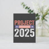 Projekt 2025 Trump American Patroitic T - Shirt Postkarte (Stehend Vorderseite)