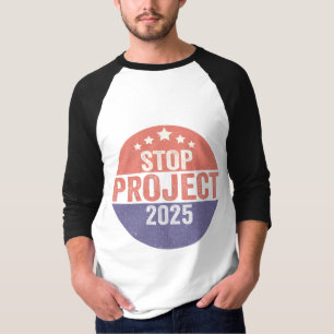 Projekt 2025 Trump American Patroitic USA Button T-Shirt