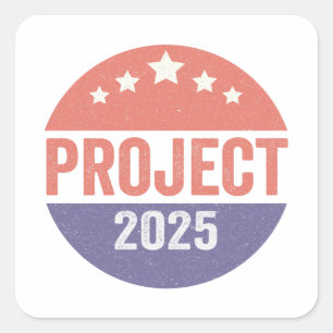 Projekt 2025 Trump American Patroitic USA Quadratischer Aufkleber