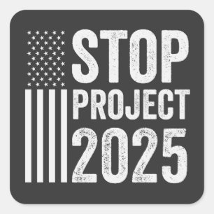 Projekt 2025 Trump Amerika Republikaner USA Quadratischer Aufkleber