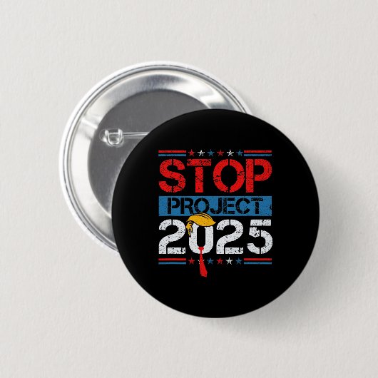 Projekt 2025 Trumps Projekt gegen Trump 1 Button (Vorne & Hinten)