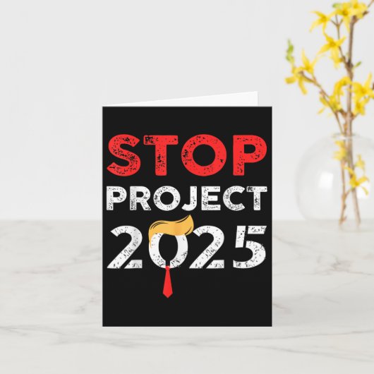 Projekt 2025 Trumps Projekt gegen Trump lustiges G Karte (Gelbe Blume)