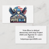 Projekt 2025 und Agenda 47 stoppen Visitenkarte (Vorne/Hinten)