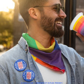 Projekt 2025 "Vote Blue - Rett Democracy!" QR-Code Button