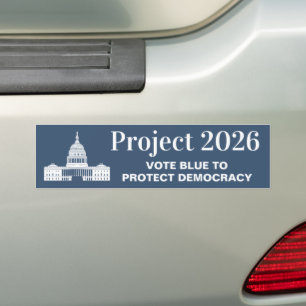 Projekt 2026 Stimme für die Demokratie Autoaufkleber