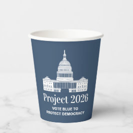 Projekt 2026 Stimme für die Demokratie Pappbecher