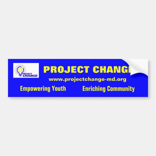 Projekt-Änderungs-Autoaufkleber Autoaufkleber (Vorne)