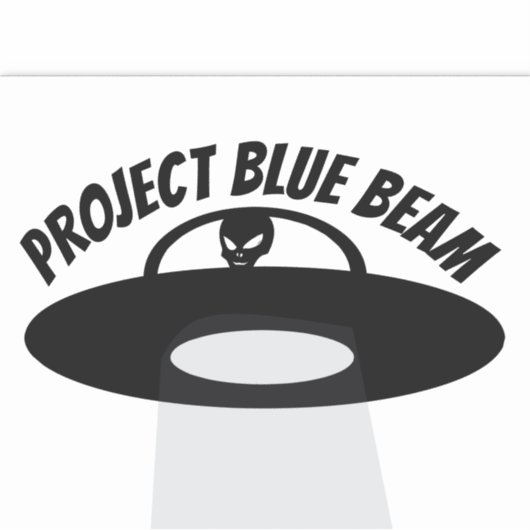 PROJEKT BLAUE BEAM UFO CAR DECAL STICKER (Vorderseite)