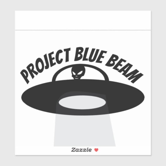 PROJEKT BLAUE BEAM UFO CAR DECAL STICKER (Blatt)
