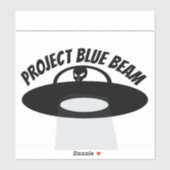 PROJEKT BLAUE BEAM UFO CAR DECAL STICKER (Blatt)