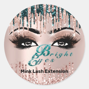 Projekt "Bright Eyes" für Amokler-Tropfen Rose Runder Aufkleber