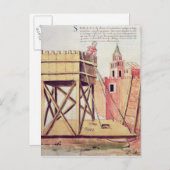 Projekt für einen Belagerungsturm Postkarte (Vorne/Hinten)