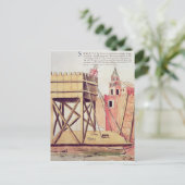 Projekt für einen Belagerungsturm Postkarte (Stehend Vorderseite)