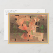 Projekt für einen Garten durch Paul Klee Postkarte (Vorne/Hinten)