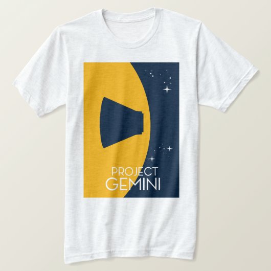 Projekt Gemini Weltraumkunstdarstellung T-Shirt (Design vorne)