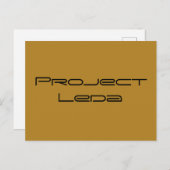 Projekt Leda aus orphanischem schwarzen, geometris Postkarte (Vorne/Hinten)