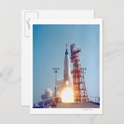 Projekt Mercury MA-9 Launch, Faith 7 Postkarte (Vorne/Hinten)