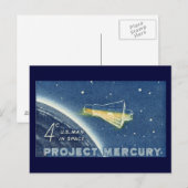 Projekt Merkur, US-Mann im Weltraum Postkarte (Vorne/Hinten)