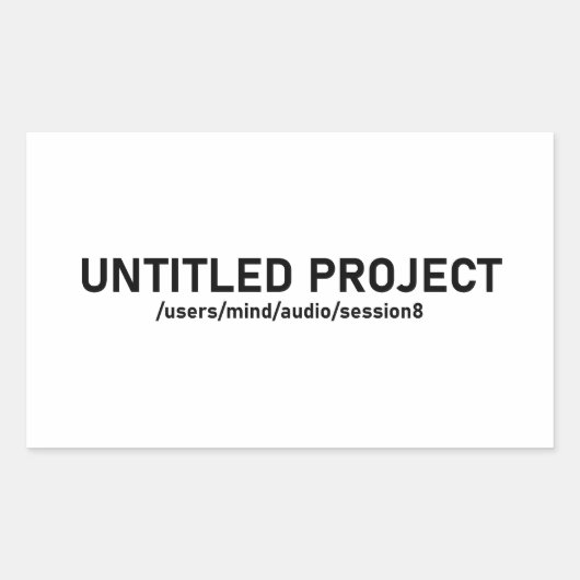 Projekt ohne Titel - Audio Session Glitch T-Shirt Rechteckiger Aufkleber (Vorderseite)