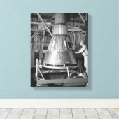 Projekt Quecksilber - Kapsel Nr. 2 Foto Leinwanddruck (Insitu (Holzboden))