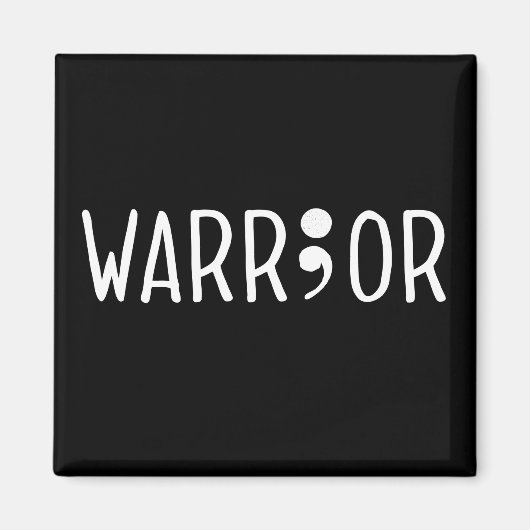Projekt Semicolon Warrior Magnet (Vorne)