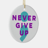 Projekt-Semikolon geben nie Keramik Ornament (Rechts)