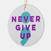 Projekt-Semikolon geben nie Keramik Ornament (Links)