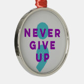 Projekt-Semikolon geben nie Silbernes Ornament (Rechts)