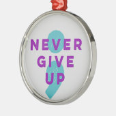 Projekt-Semikolon geben nie Silbernes Ornament (Links)