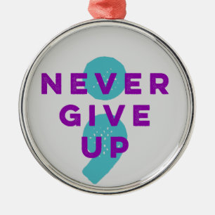 Projekt-Semikolon geben nie Silbernes Ornament