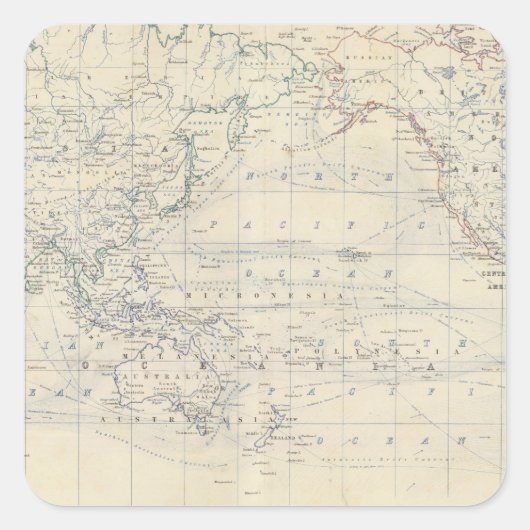 Projekt World Mercators Quadratischer Aufkleber (Vorderseite)