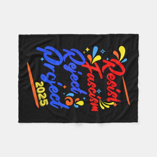 Projekt zum Widerstand gegen den Faschismus 2025 Fleecedecke (Vorderseite (Horizontal))