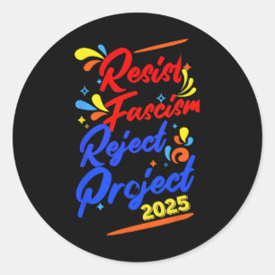 Projekt zum Widerstand gegen den Faschismus 2025 Runder Aufkleber
