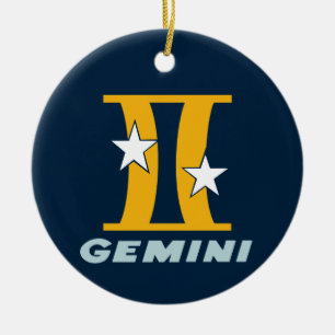 Projekt Zwillinge Weihnachtsdekoration Keramik Ornament