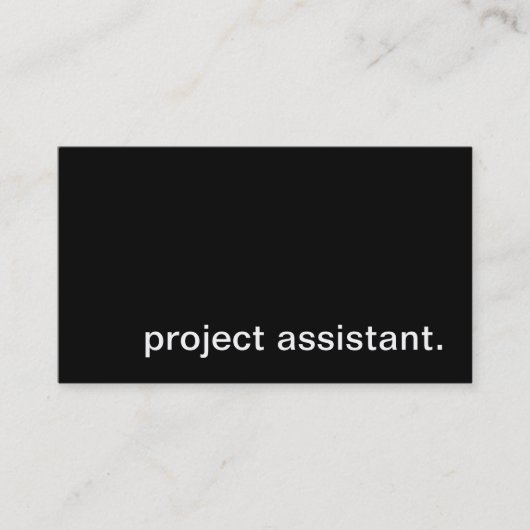 Projektassistent. Visitenkarte (Vorderseite)