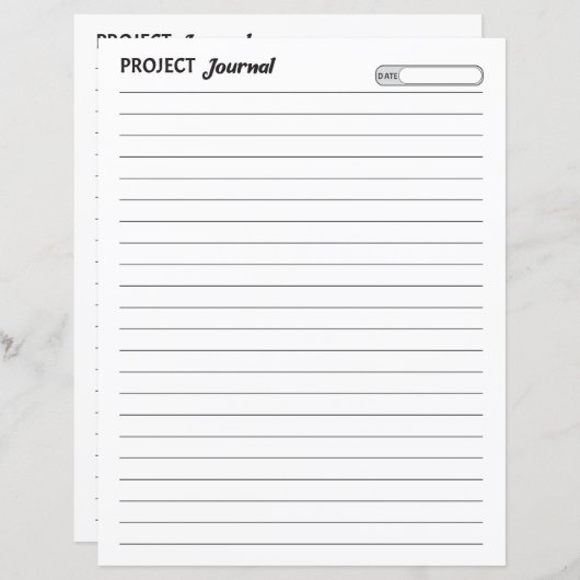 Projektblatt (Vorne/Hinten)