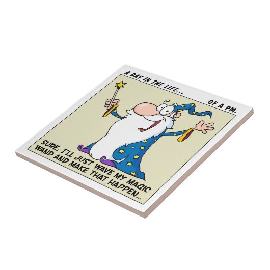 Projektleiter haben magische Power Fliese (Seite)