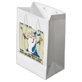 Projektleiter-magische Power Mittlere Geschenktüte (Rückseite Schrägansicht)