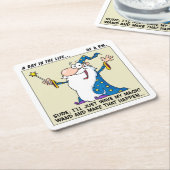 Projektleiter-magische Power Rechteckiger Pappuntersetzer (angewinkelt)