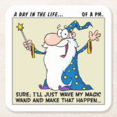 Projektleiter-magische Power Rechteckiger Pappuntersetzer (Vorderseite)