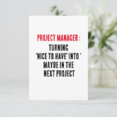 Projektleiter: 'nice to have' wird 'may dankeskarte (Stehend Vorderseite)