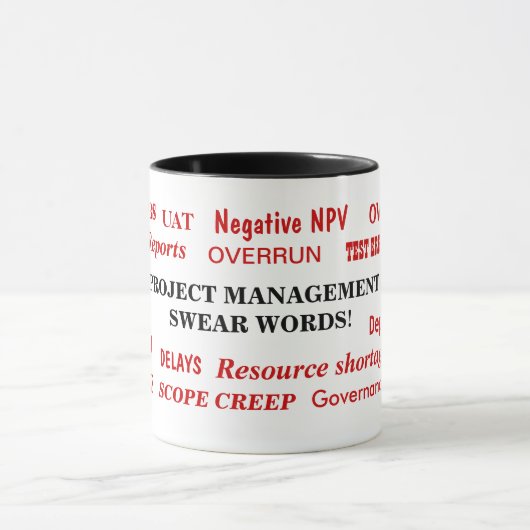 Projektmanagement Swear Words Funny Team Geschenk Tasse (Zentrum)