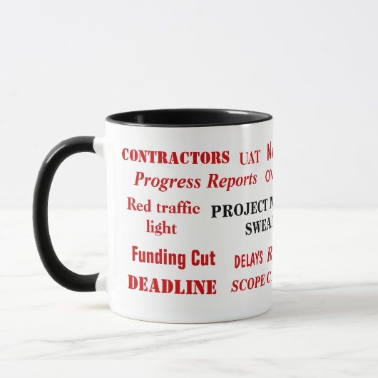 Projektmanagement Swear Words Funny Team Geschenk Tasse (Links)