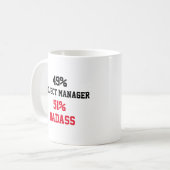 Projektmanager Badass Kaffeetasse (Vorderseite Links)