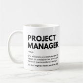 Projektmanager Funny Work Sprichwort Kaffeetasse (Links)