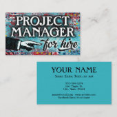 Projektmanager für die Vermietung von Visitenkarte (Vorne/Hinten)