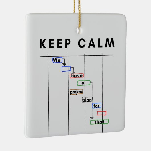 Projektmanager Gantt Behalte Calm Keramikornament (Rechts)