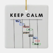 Projektmanager Gantt Behalte Calm Keramikornament (Rückseite)