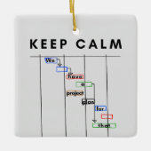 Projektmanager Gantt Behalte Calm Keramikornament (Vorderseite)