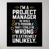 Projektmanager Leinwand Kunst - Funny Office Decor Poster (Vorne)